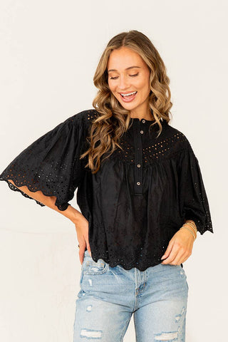 Falling For You Top -Navy
