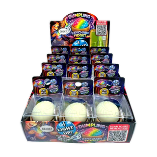 Fun Doh Dumpling Light-Up Click Fidget Keychain