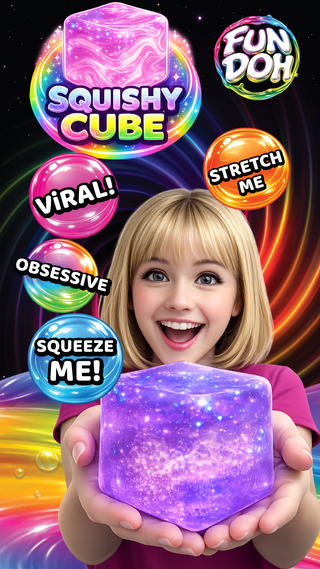 Fun Doh Squish Sparkle Cube