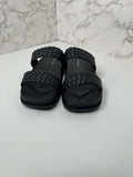 Braided Sandals-Black