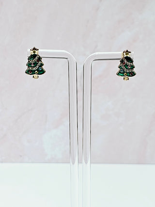 Mini Christmas Tree Earrings