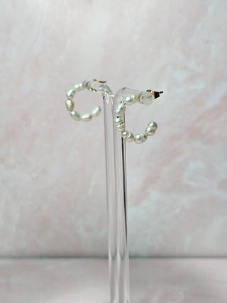 Mini Pearl Hoops