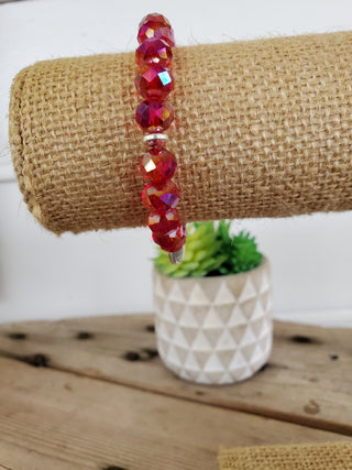 Candy Apple Crystal Bracelet