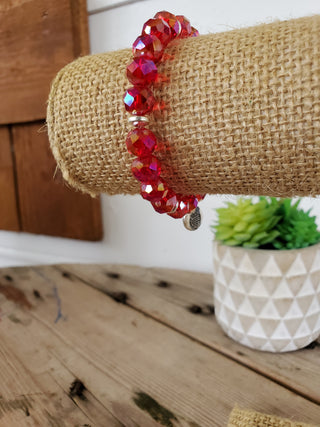 Candy Apple Crystal Bracelet