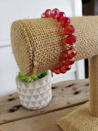 Candy Apple Crystal Bracelet