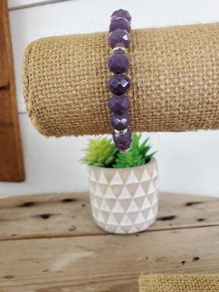 Eggplant Crystal  Bracelet