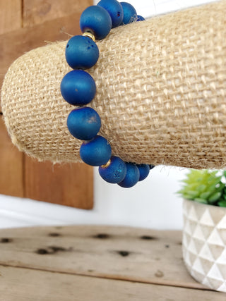 Blue Druzy Bracelet