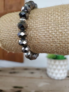 Charcoal Crystal Bracelet