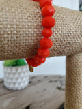 Dark Orange Crystal Bracelet