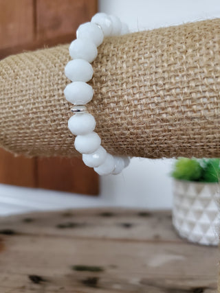 White Clouds Crystal Bracelet