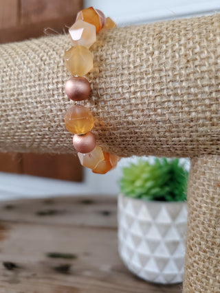 Geometric Orange Bracelet