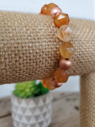 Geometric Orange Bracelet