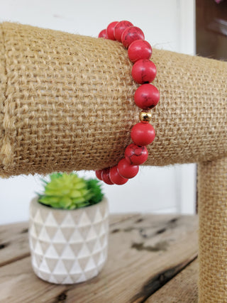 Red Turquoise Bracelet