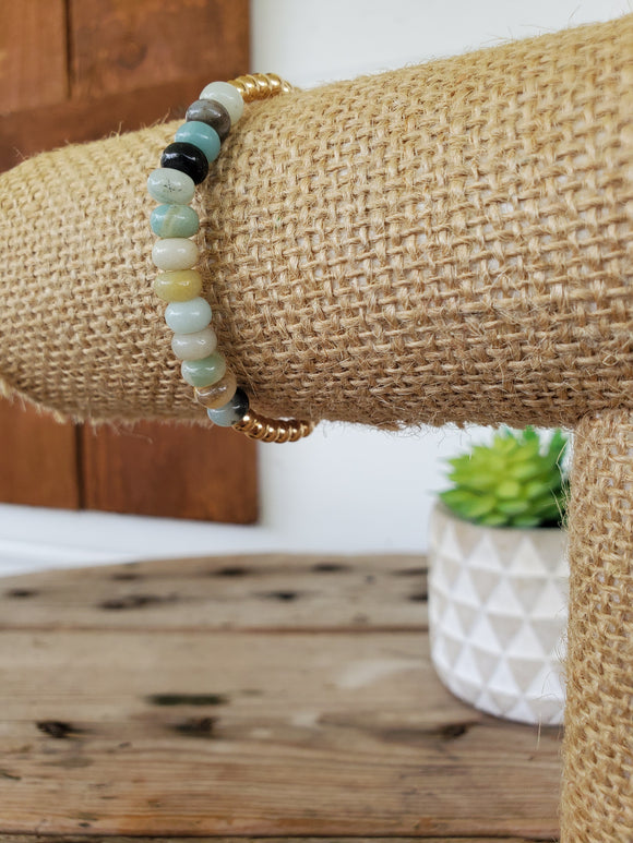 Amazonite Half Stone Bracelet