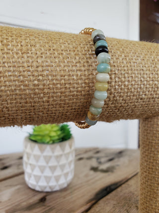 Amazonite Half Stone Bracelet