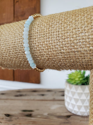 Soft Blue Half Stone Bracelet