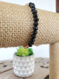 Black Half Stone Bracelet