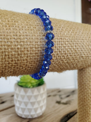 Clear Cobalt Crystal Bracelet