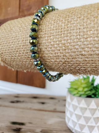 Metalic Green Crystal Bracelet