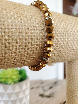 Bronze Crystal Bracelet