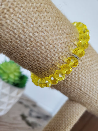 Clear Yellow Crystal Bracelet