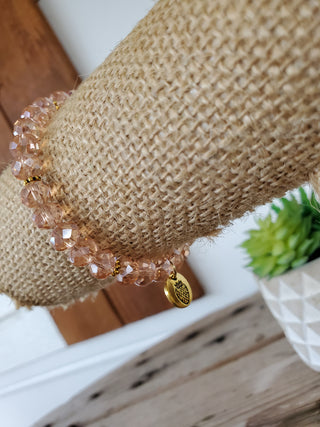 Rosé Wine Crystal Bracelet