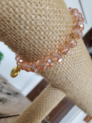 Rosé Wine Crystal Bracelet