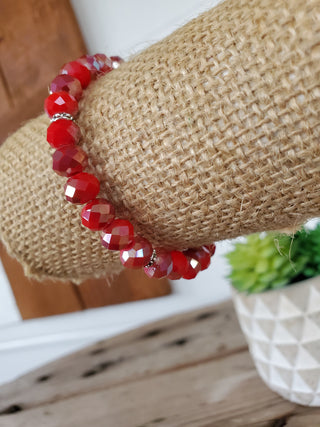 Metalic Red Crystal Bracelet