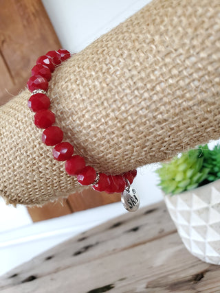 Burgandy Crystal Bracelet