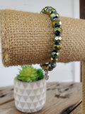 Metalic Green Crystal Bracelet