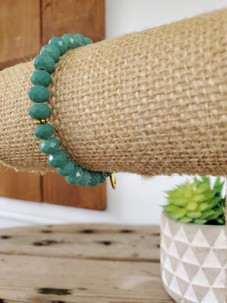 Dark Teal Crystal Bracelet