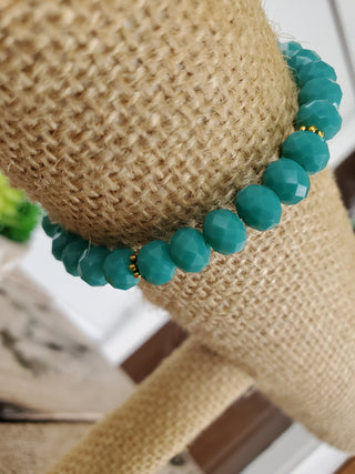 Dark Teal Crystal Bracelet