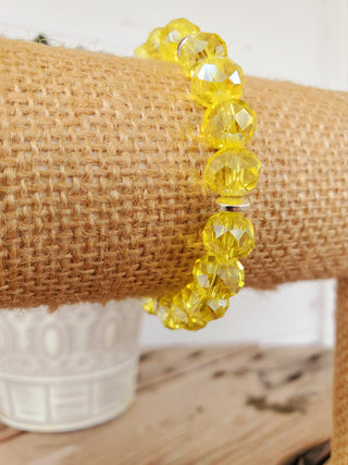 Clear Yellow Crystal Bracelet