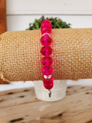 Fuchsia Crystal Bracelet