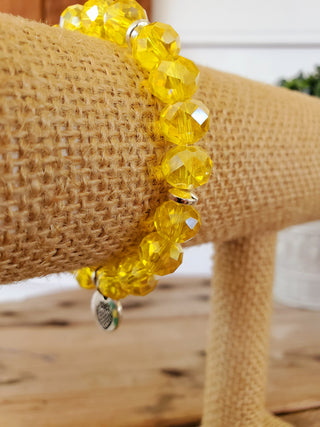 Clear Banana Crystal Bracelet