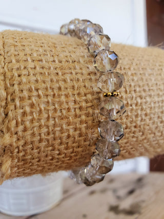 Clear Gray Crystal Bracelet