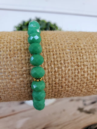 Teal Green Crystal Bracelet