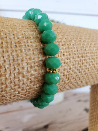 Teal Green Crystal Bracelet