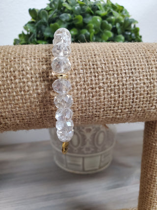 Iridescent Clear Crystal Bracelet