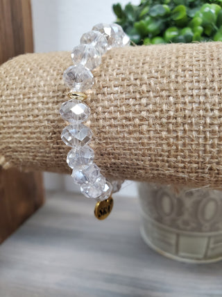 Iridescent Clear Crystal Bracelet