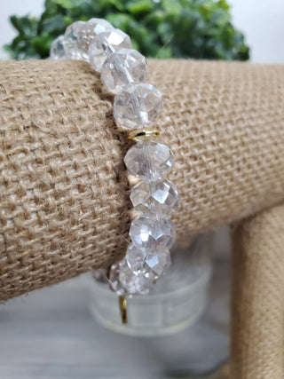 Iridescent Clear Crystal Bracelet