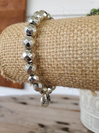 Platinum Hematite Bracelet