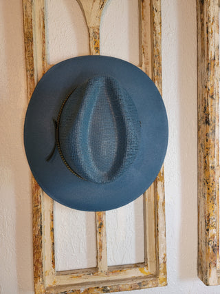 Jute Panama Hat- Midnight Teal