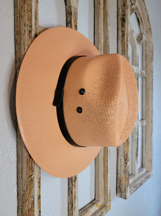 Jute Panama Hat- Peach