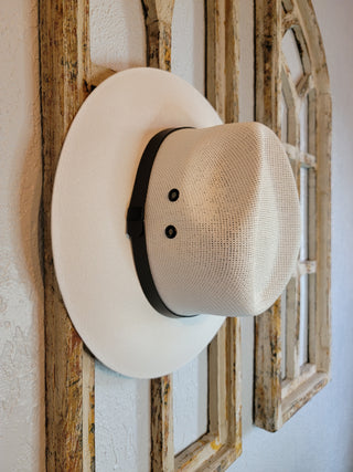 Jute Panama Hat- Heavenly White