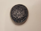 Black Embossed Belt Buckle