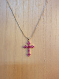 Ruby Cross Necklace