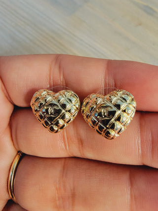 Heart Luxe CC Stud Earrings