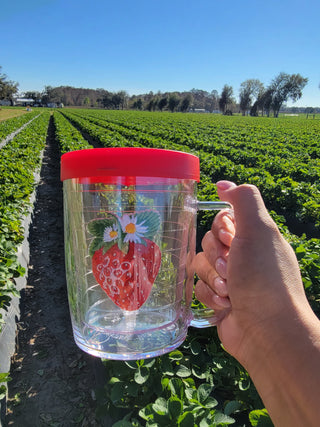 Strawberry Patch Mug Tumbler