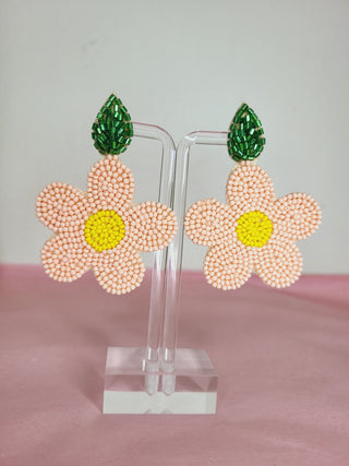 Peachy Flower Earrings